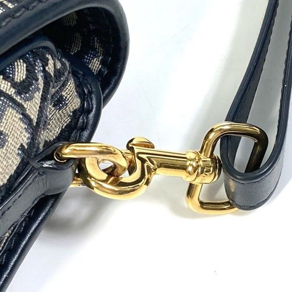 Dior M9319UTZQ Oblique Bobby Shoulder Bag Canvas/Leather Navy - Picture 8 of 13